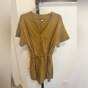 Linen Button Down Romper